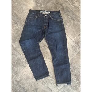 Simon Miller Selvedge M001 Straight Jeans Dark Wash Stiff 33 R USA Men’s 28 1/2